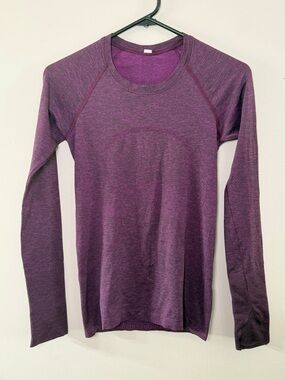 Lululemon Purple Swiftly Tech Long Sleeve Top Seamless Athletic Shirt